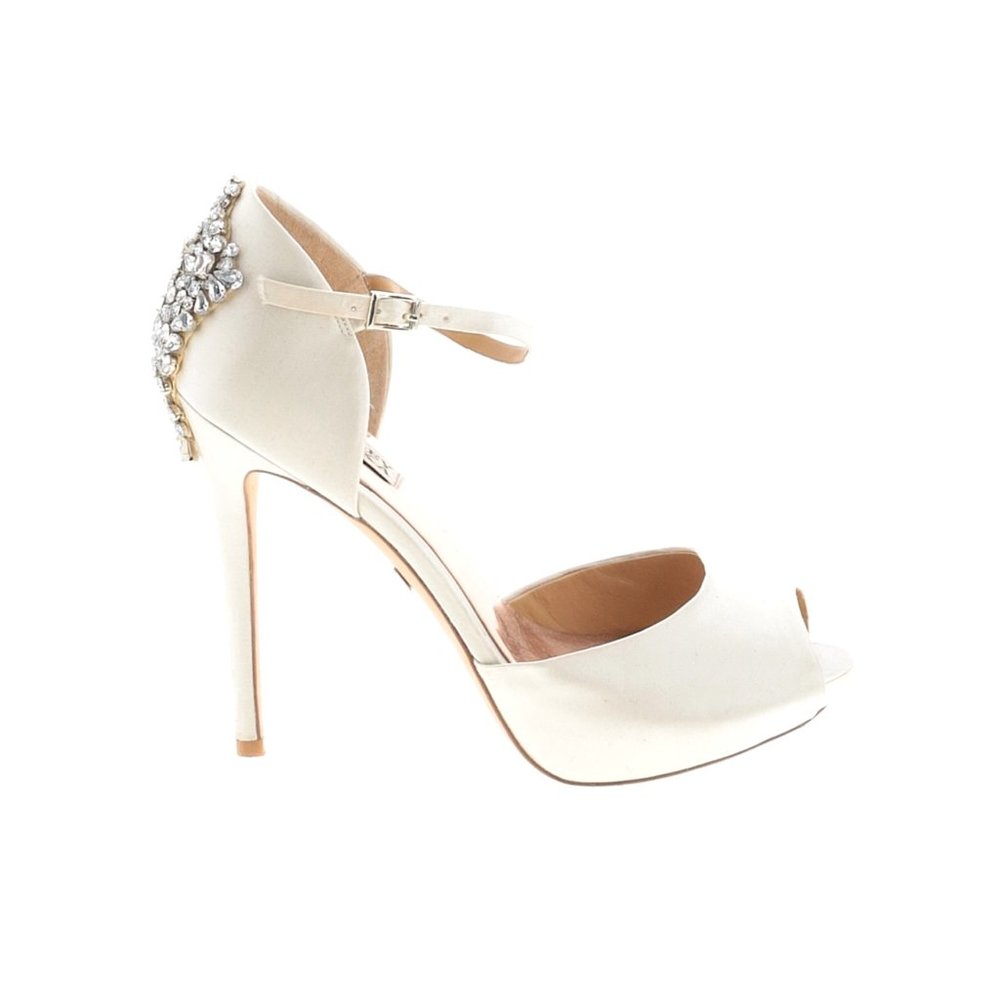 Badgley Mischka Kiara Embellished Peep-toe Pump